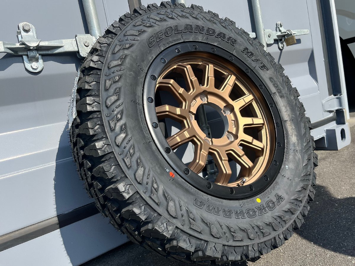 4本セット!! 16インチ 5.5j+20 185/85R16 新品 タイヤホイールセット ジムニー JB64 JB23 JA11 ヨコハマ ジオランダー ブロンズ カスタム_画像9