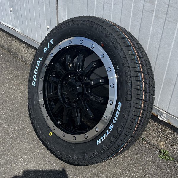 ホワイトレター仕様!! 155/65R14 14インチ タイヤホイール カーゴ S320V S321V S330V S331V 新品 4本セット マッドスター ラジアルAT_画像3