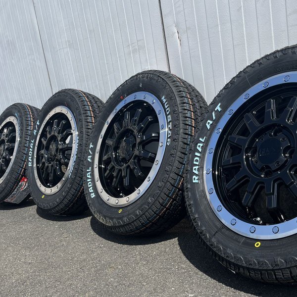 ホワイトレター仕様!! 155/65R14 14インチ タイヤホイール カーゴ S320V S321V S330V S331V 新品 4本セット マッドスター ラジアルAT_画像4