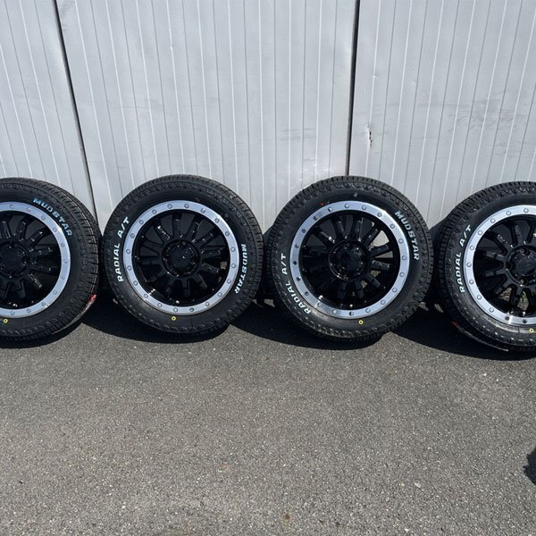 ホワイトレター仕様!! 155/65R14 14インチ タイヤホイール カーゴ S320V S321V S330V S331V 新品 4本セット マッドスター ラジアルAT_画像3