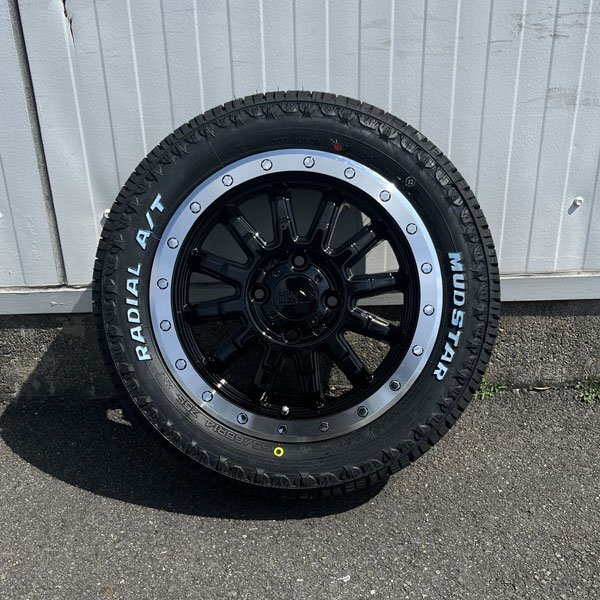 軽自動車 軽トラ 軽バン全般 165/65R14 14インチ マッドスター ラジアルAT 新品タイヤホイール 4本セット ホワイトレター リフトアップ_画像2