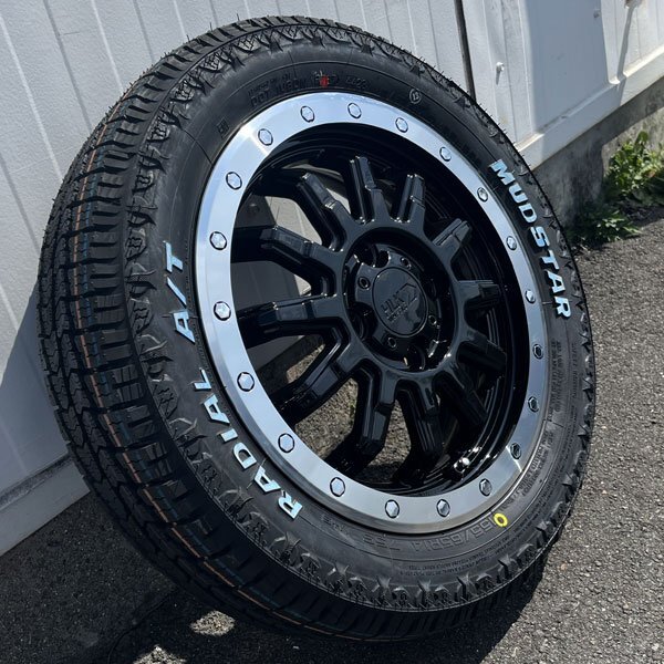 軽自動車 軽トラ 軽バン全般 165/65R14 14インチ マッドスター ラジアルAT 新品タイヤホイール 4本セット ホワイトレター リフトアップ_画像2