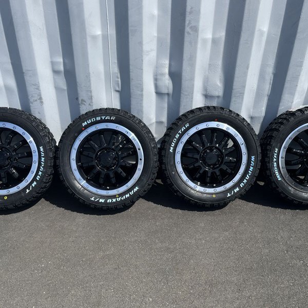 新品 タイヤホイール 4本セット 14インチ 155/65R14 ホワイトレター マッドスター ワンパクMT S320G S321G S330G アトレーワゴン_画像1