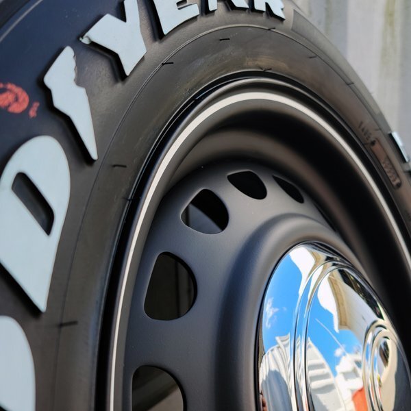 新作 ハイエース 200系 レジアスエース GOODYEAR NASCAR 215/65R16C 16インチ タイヤ ホイール 4本 セット ホワイトレター D-STEEL_画像7