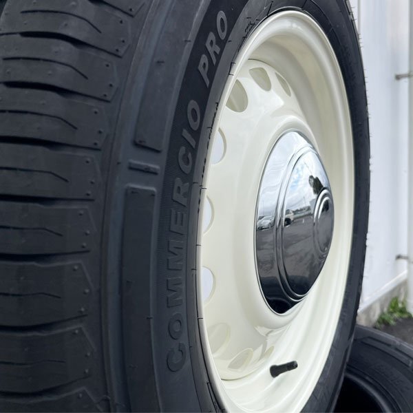 即納可!! ハイエース 200系 バン専用タイヤ 215/65R16C タイヤホイール 4本セット SAILUN COMMERCIO PRO D-STEEL ホワイト_画像1