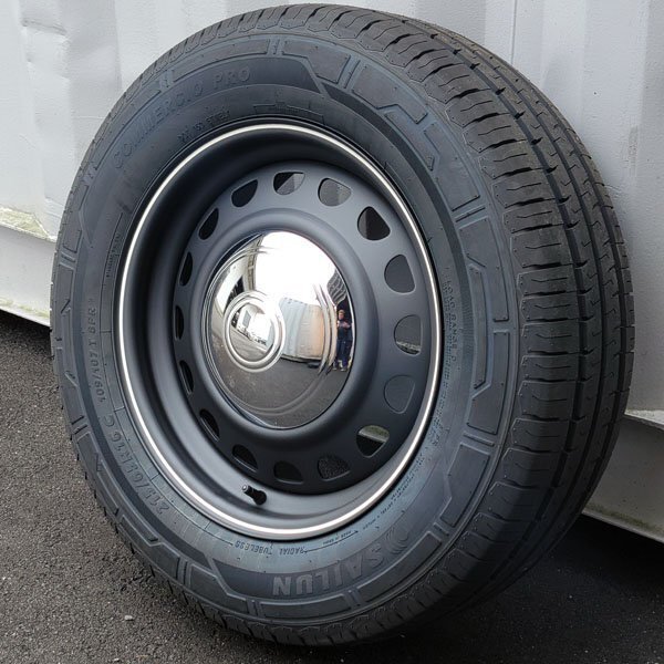 即納!! ハイエース 200系 レジアスエース バン専用タイヤ SAILUN COMMERCIO PRO 215/65R16 タイヤホイール 4本 セット D-STEEL_画像5