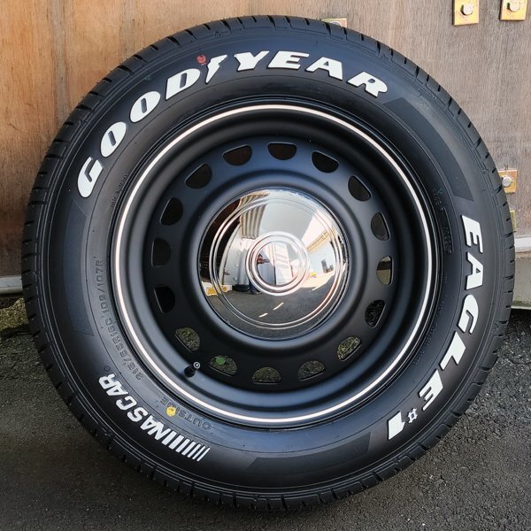 新作 ハイエース 200系 レジアスエース グッドイヤー ナスカー 215/65R16C 16インチ タイヤ ホイール 4本 セット D-STEEL_画像3