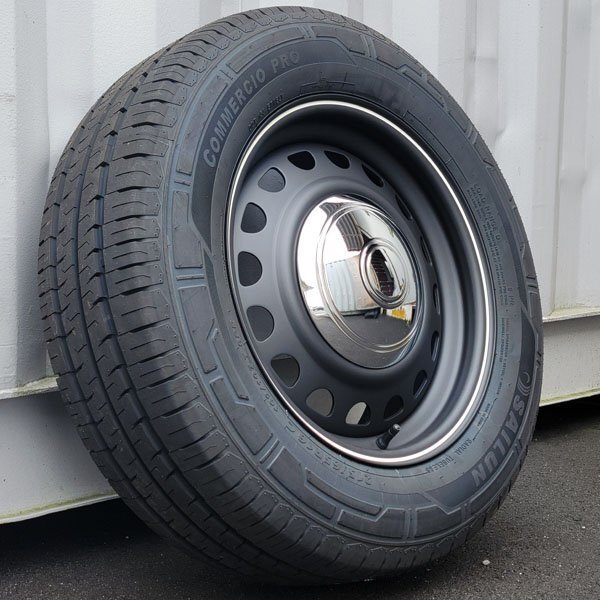 即納!! ハイエース 200系 レジアスエース バン専用タイヤ SAILUN COMMERCIO PRO 215/65R16 タイヤホイール 4本 セット D-STEEL_画像4