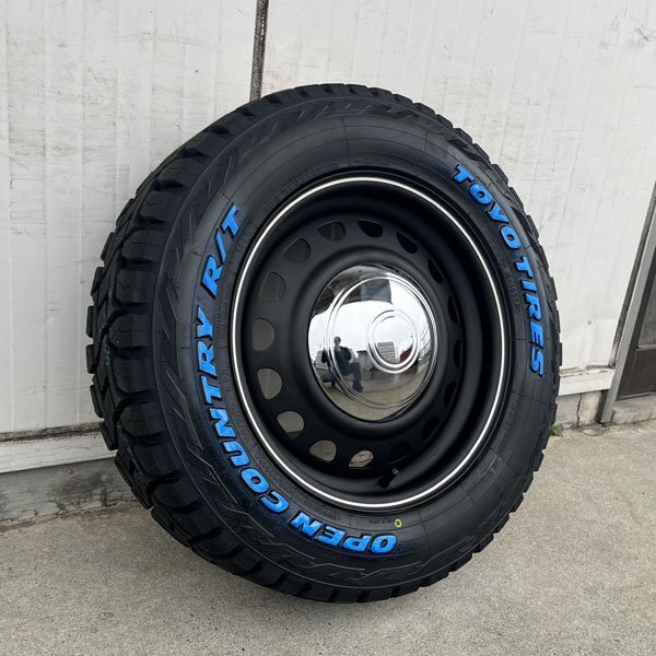 16インチ 215/65R16C ハイエース 200系 レジアスエース 車検対応 タイヤホイールセット 4本 TOYO OPENCOUNTRY RT ホワイトレター D-STEEL_画像3