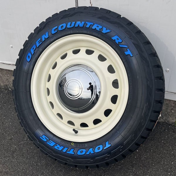 車検対応 16インチ 新品タイヤホイールセット 4本 ホワイトレター 215/65R16Cハイエース 200系 TOYO OPENCOUNTRY RT D-STEEL_画像5