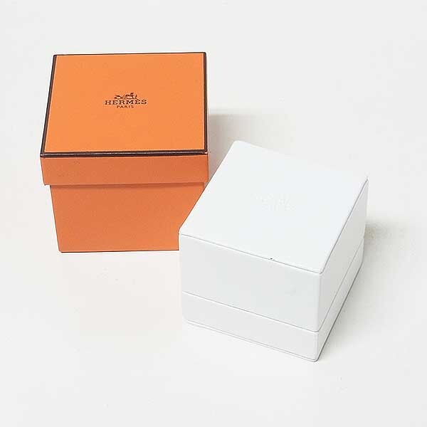 【エルメス/HERMES】ジュエリーケース・箱（オレンジ）リング用【BOX】0370_画像1