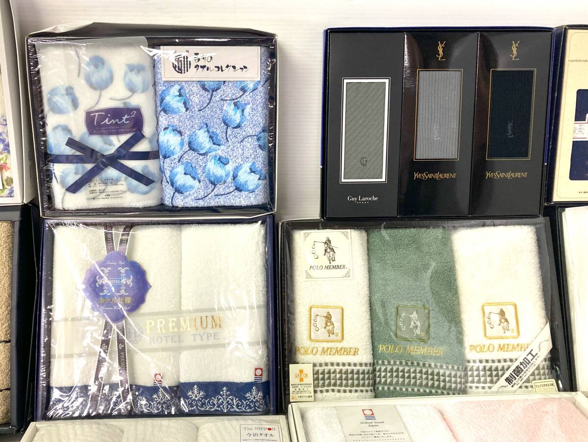 ★☆未使用 ブランド タオル まとめて 23点セット 今治 Wedgwood DAKS TRUSSARDI 他 フェイスタオル ウォッシュタオル 他 箱付き☆★の画像3