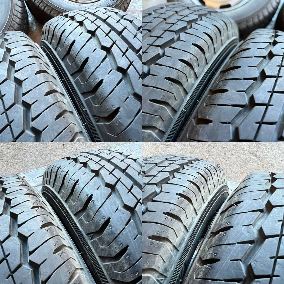 バリ山/ダイハツ純正/10×3.5j+?/4穴PCd110/ダンロップSP175/145R10/6PR-LT/2018年/4本 セット 当時物 旧車_画像8