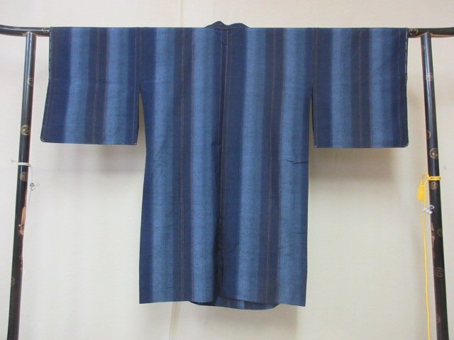 1 jpy superior article silk door garment Japanese clothes coat pongee .. gradation bonito .. stylish high class . length 96cm.66cm[ dream job ]***