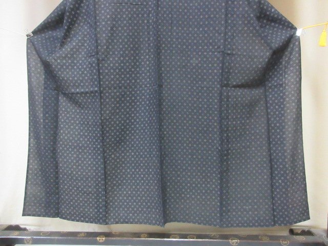 1 jpy used silk kimono fine pattern . antique retro . writing sama . what ... quiet stylish high class single . length 131cm.62cm[ dream job ]***