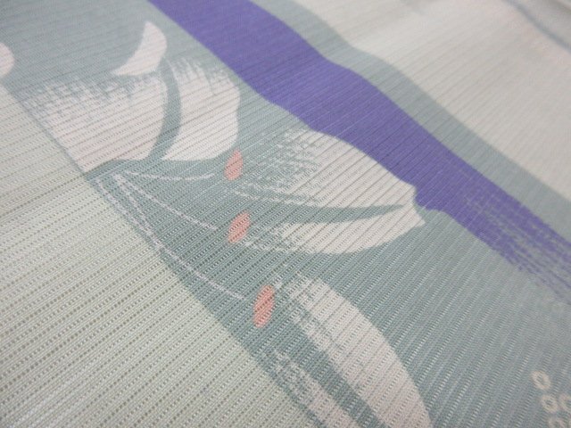 1 jpy superior article silk kimono fine pattern ... arrow . Cattleya . flower lovely stylish high class single . length 164cm.66cm[ dream job ]***