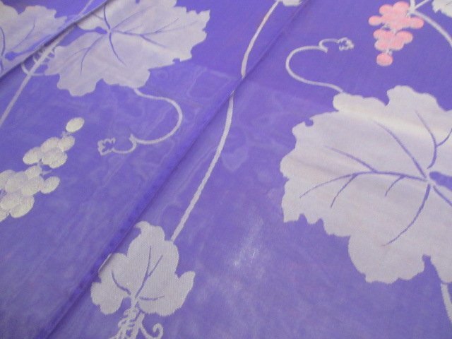 1 jpy superior article silk kimono fine pattern . antique retro purple .. Tang . stylish high class single . length 151cm.64cm[ dream job ]***