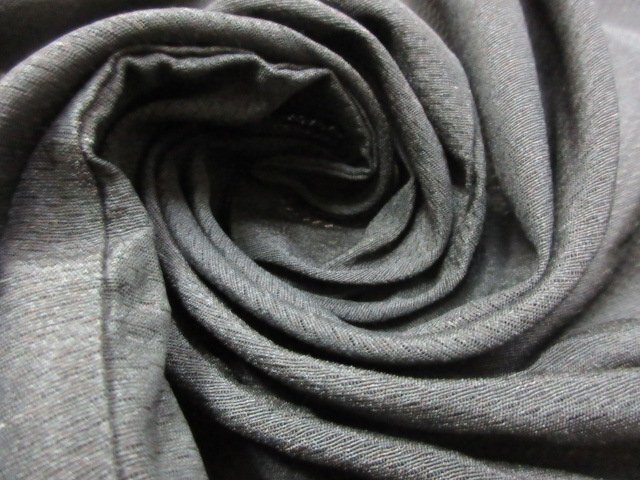 1 jpy superior article silk length feather woven . antique black . none plain for man single . length 101cm.67cm[ dream job ]***