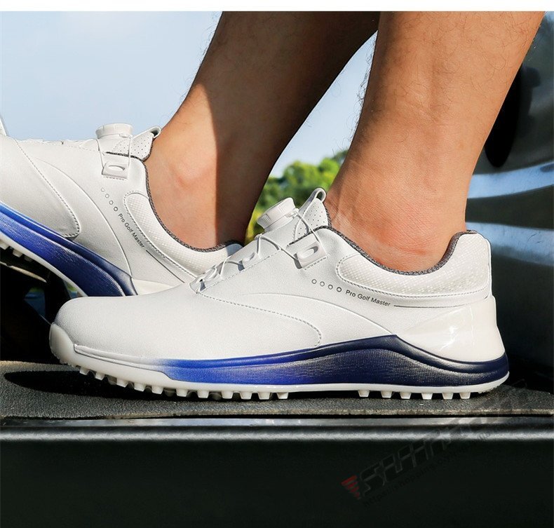 ゴルフ ゴルフシューズ ダイヤル式 ソフトスパイク メンズ スパイクシューズ スニーカー 靴 紳士 防水 人工皮革_画像9