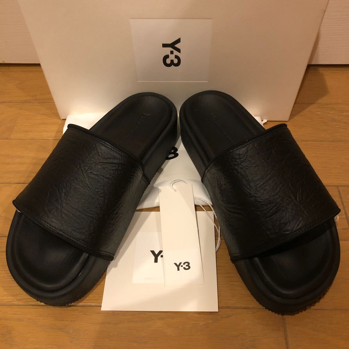 [未使用]Y-3 slide black ワイスリー adidasサンダルサンダル