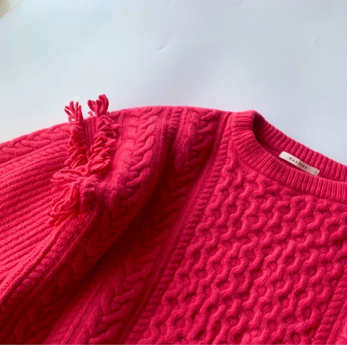 【完売大人気】tomorrowland トゥモローランド　マカフィー　アランニット　ピンク　ニット セーター　
