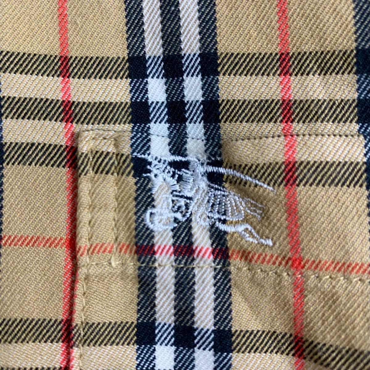 ビッグシルエット！BURBERRY LONDON バーバリー ロンドン　ノバチェックシャツ ボタンダウン　メンズシャツ　M L 