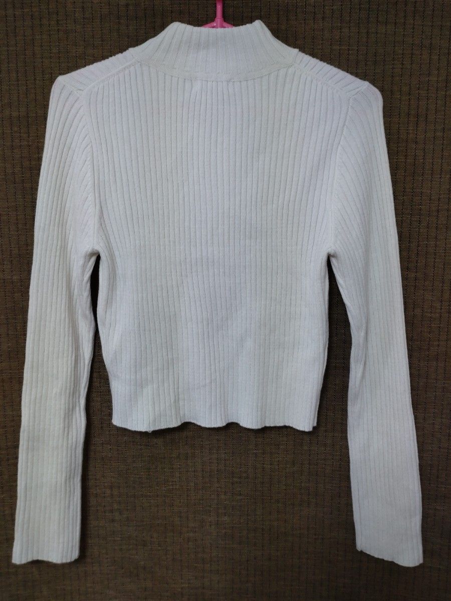 GU　リブハーフジップセーター　長袖　サイズ　M　美品 セーター