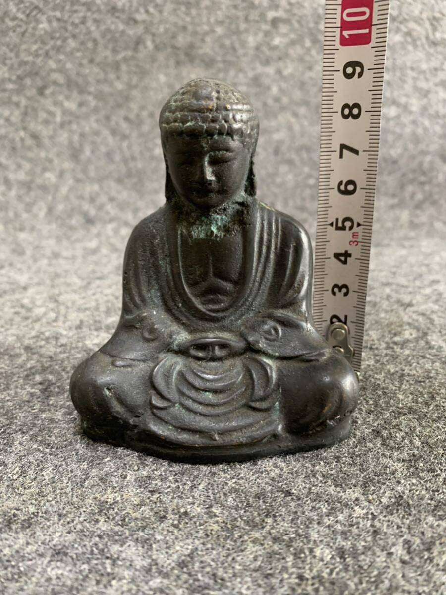 仏教美術 仏像 置物 時代物 大明宣徳年製 検査( アンティーク 古美術 骨董品 銅製 観音坐像仏教 仏教美術 中国美術 古玩 唐物 古銅