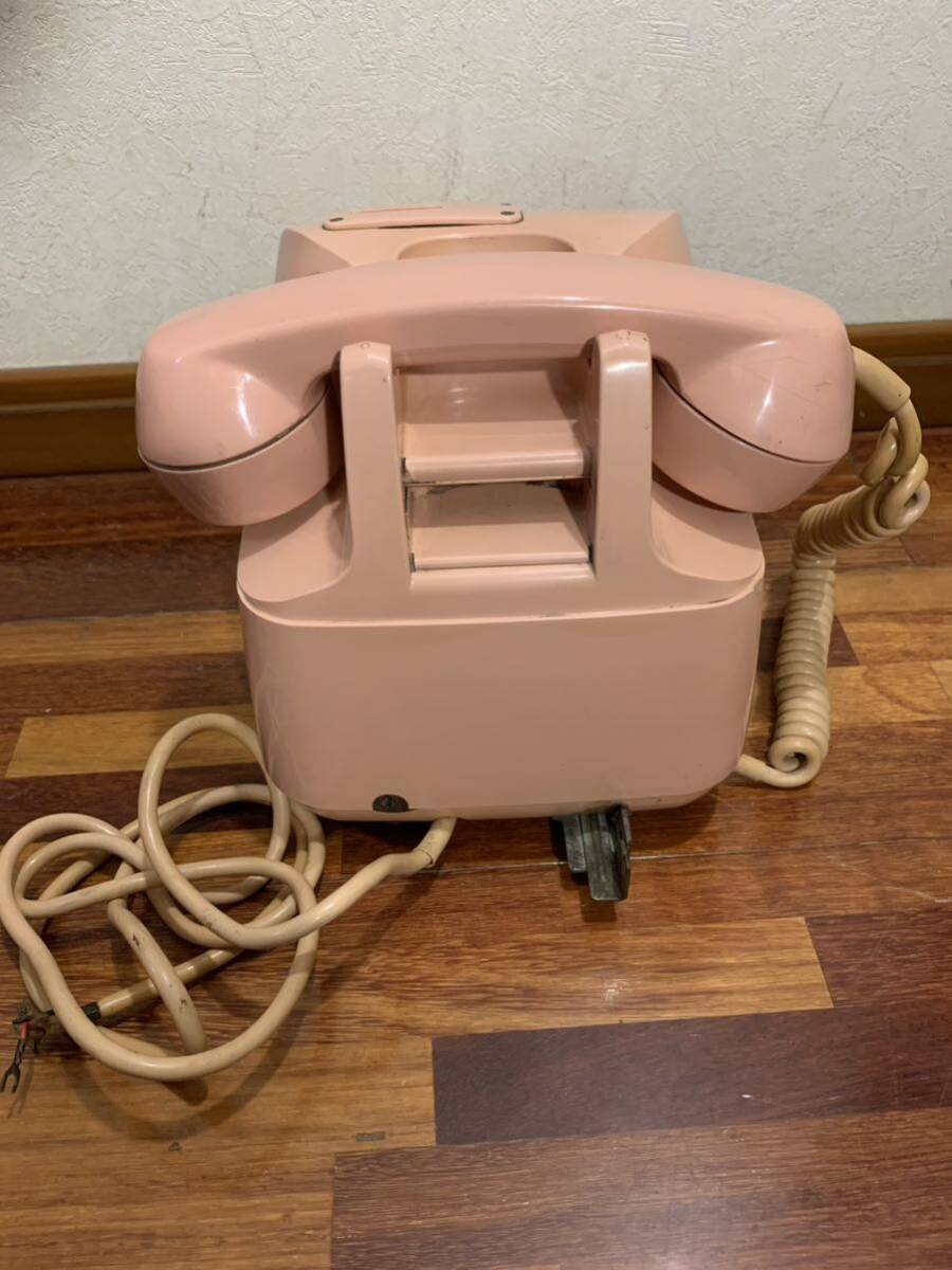 小型 ピンク 電話 日本電信電話公社 674-A1 電電公社 特殊簡易公衆電話 公衆電話 昭和レトロ アンティークの画像5