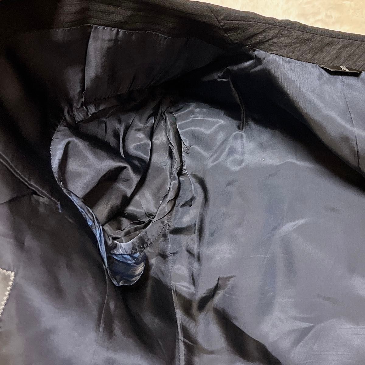 LANVIN ランバンコレクション スーツ ジャケット 50表記 Lサイズ相当 ブラック 黒 大きいサイズ 総裏地 サイドベンツ