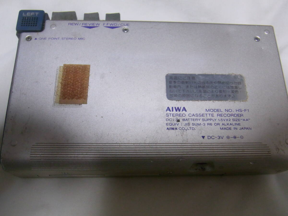 AIWA ステレオカセットレコーダー HS-F1 ポータブルカセット TAPE テープレコーダー ウォークマン カセットプレーヤー アイワ の画像2