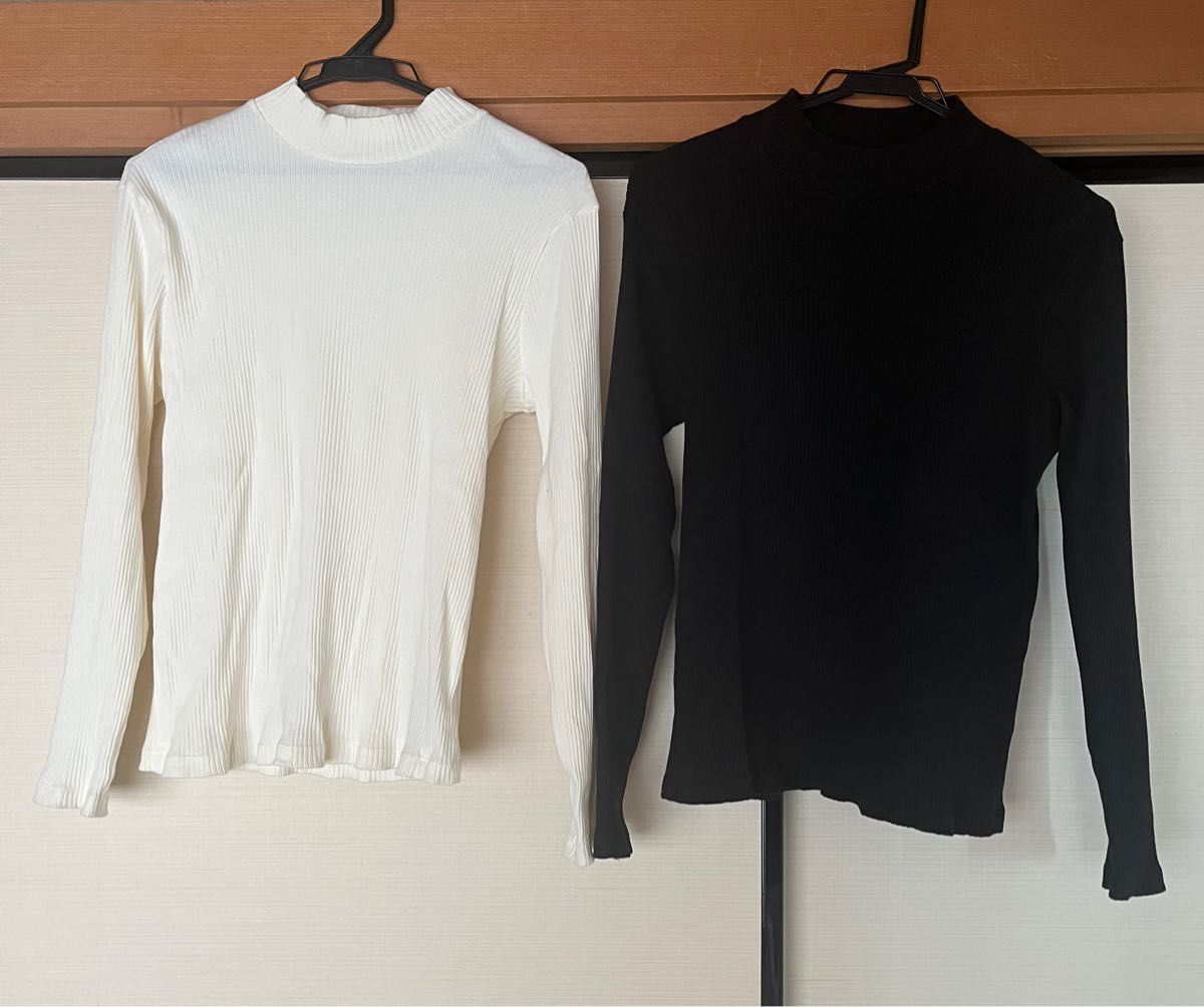 UNIQLO ユニクロ リブハイネックT(長袖)サイズXL 2枚セット UNIQLO ユニクロ リブハイネックT(長袖)サイズXL 2枚セット