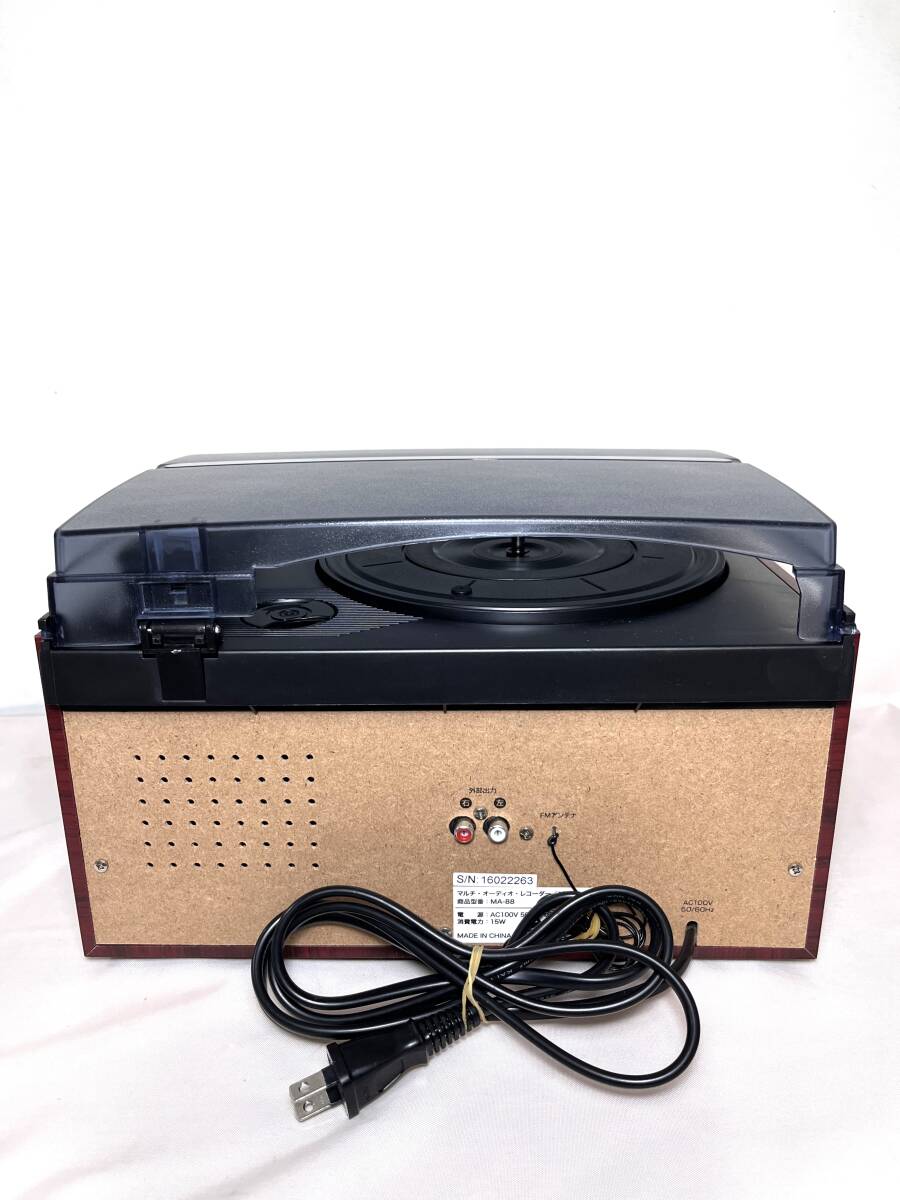 ☆美品 Bearmax マルチオーディオレコーダー 多機能プレイヤー MA-88 レコード/CD・CDR/カセットテープ/SD/USB/AM/FM 動作確認済み_画像9
