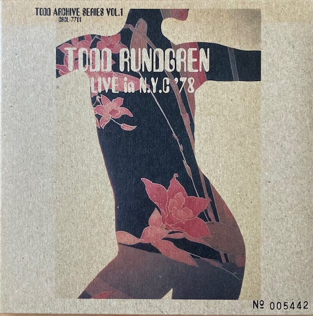 TODD RUNDGREN Live in N.Y.C. '78 トッド・ラングレン　国内盤CD_画像1