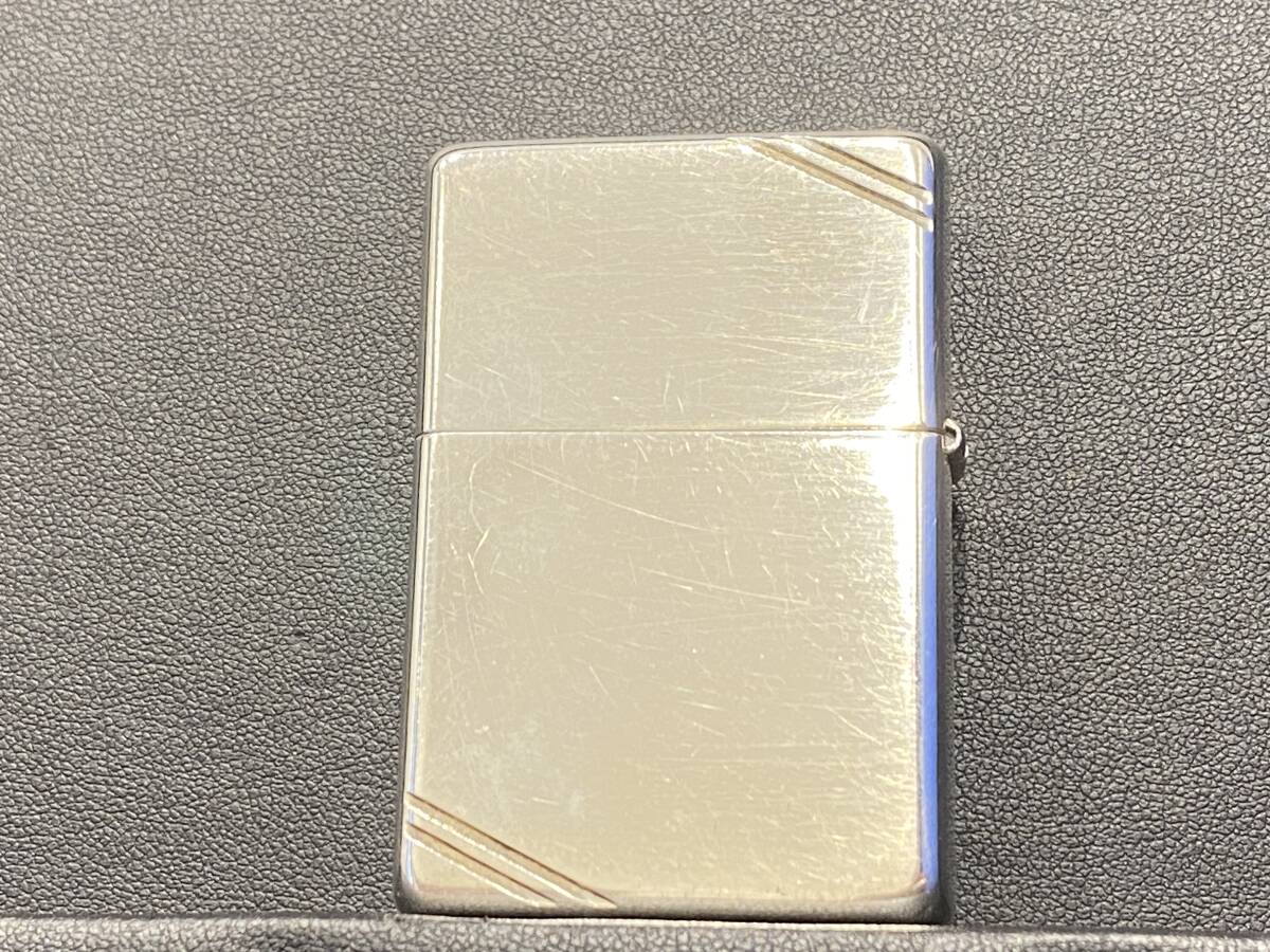 中古品　Zippo　ジッポー　オイルライター　純銀無垢 スターリングシルバー #14 ダイアゴナル 2014　火花OK 着火未確認 ケース付き★ｈ1068_画像3