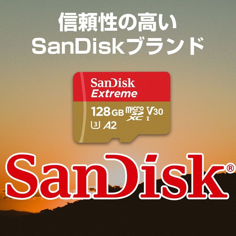 SanDisk高速マイクロSDカード 128GB   Read:170MB/s