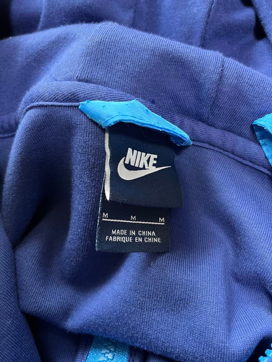 ナイキ　NIKE  ジップアップ　パーカー　Mサイズ　ブルー　 スウェットジャケット