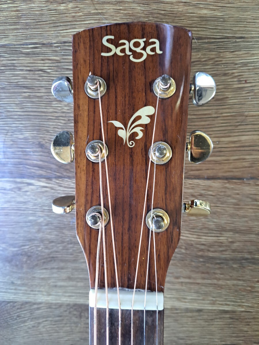 豊かな倍音とサスティーン「Saga NO.LS-1C 」トップ単板、かなり綺麗なギターで良く鳴ります。_画像3