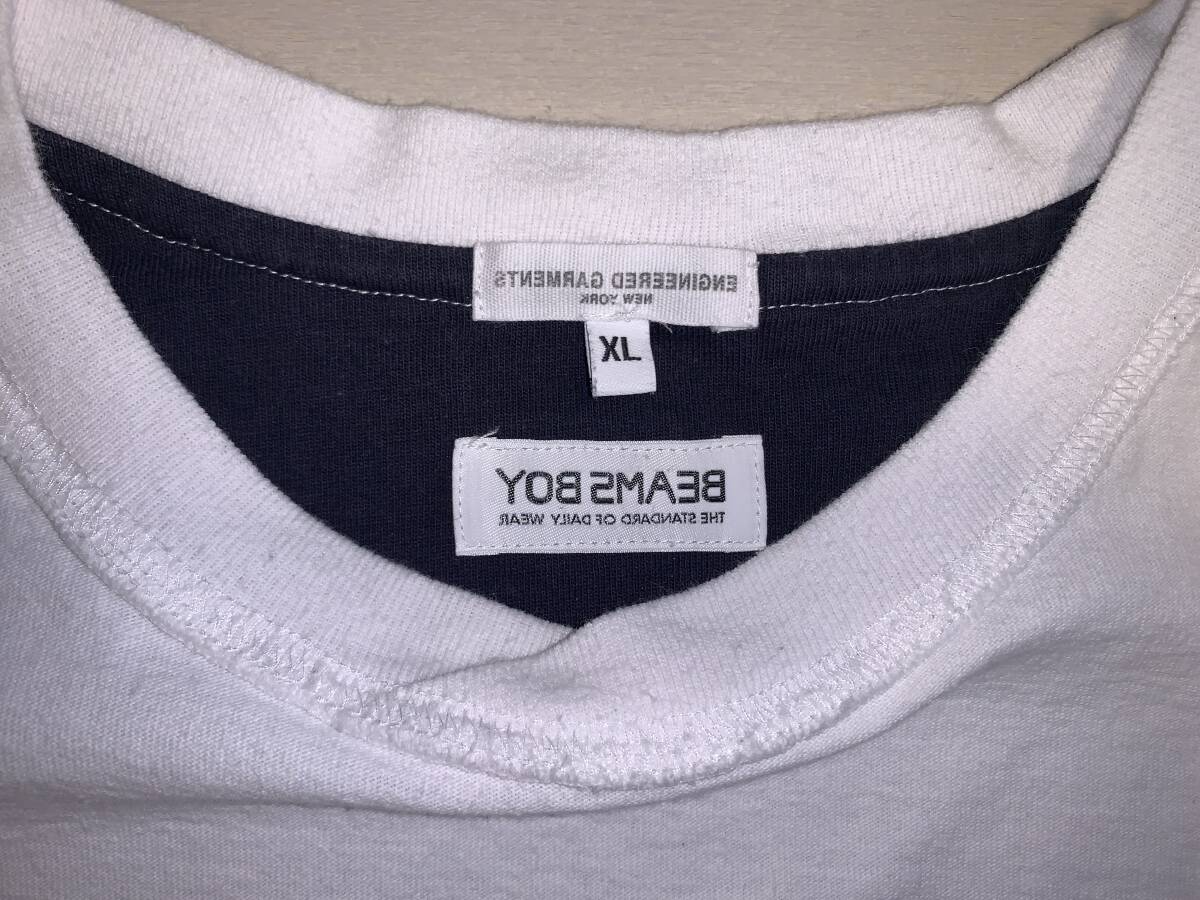 BEAMS BOY コラボ Engineered Garments エンジニアドガーメンツ バックミラー 半袖 Tシャツ サイズXLの画像2