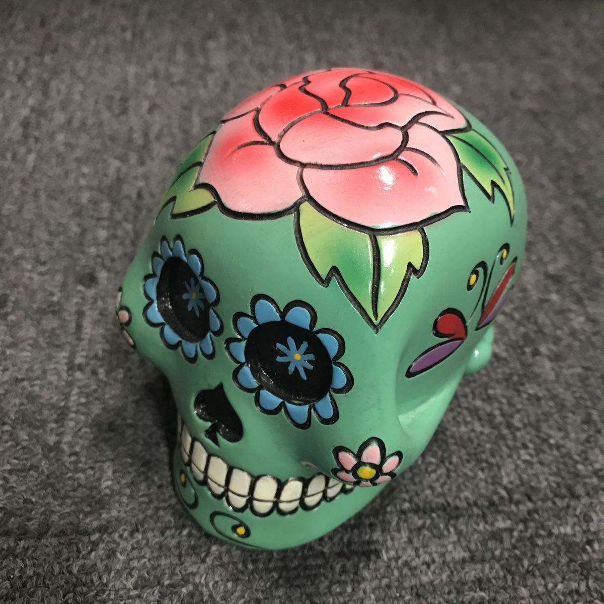 スカル 貯金箱 SUGAR SKULLS BANK ROSE_画像1