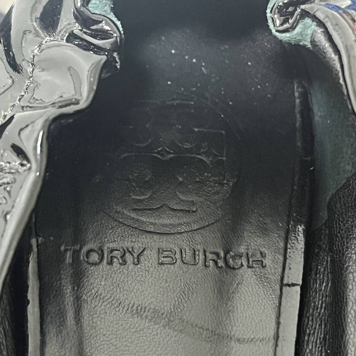 Tory Burch(トリーバーチ) バレエシューズ エナメルレザー ブラック 約22.5~23cm相当