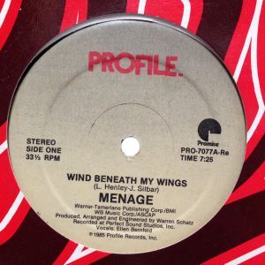 12inchレコード MENAGE / WIND BENEATH MY WINGS_画像1