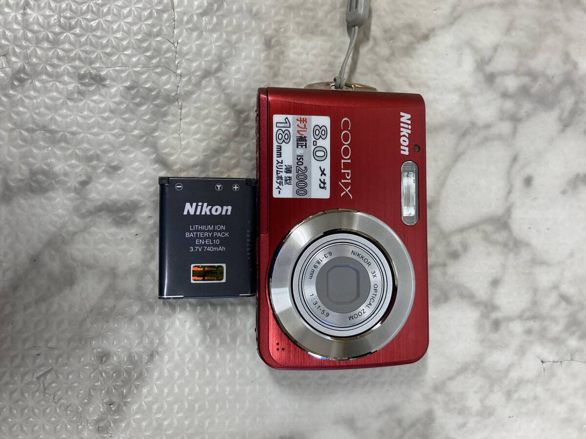 SY2878　Nikon デジタルカメラ COOLPIX S210(本体/バッテリー)現状品_画像1