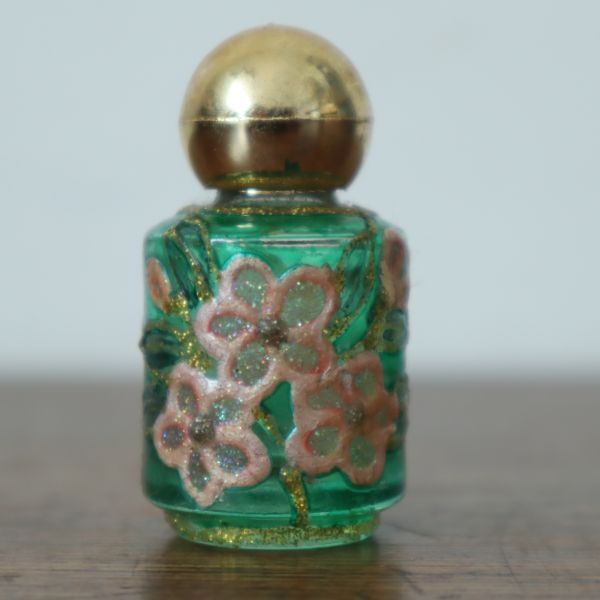 fc60539 小さな ガラスの香水瓶 花/フラワー 高さ約5cm 硝子_画像7