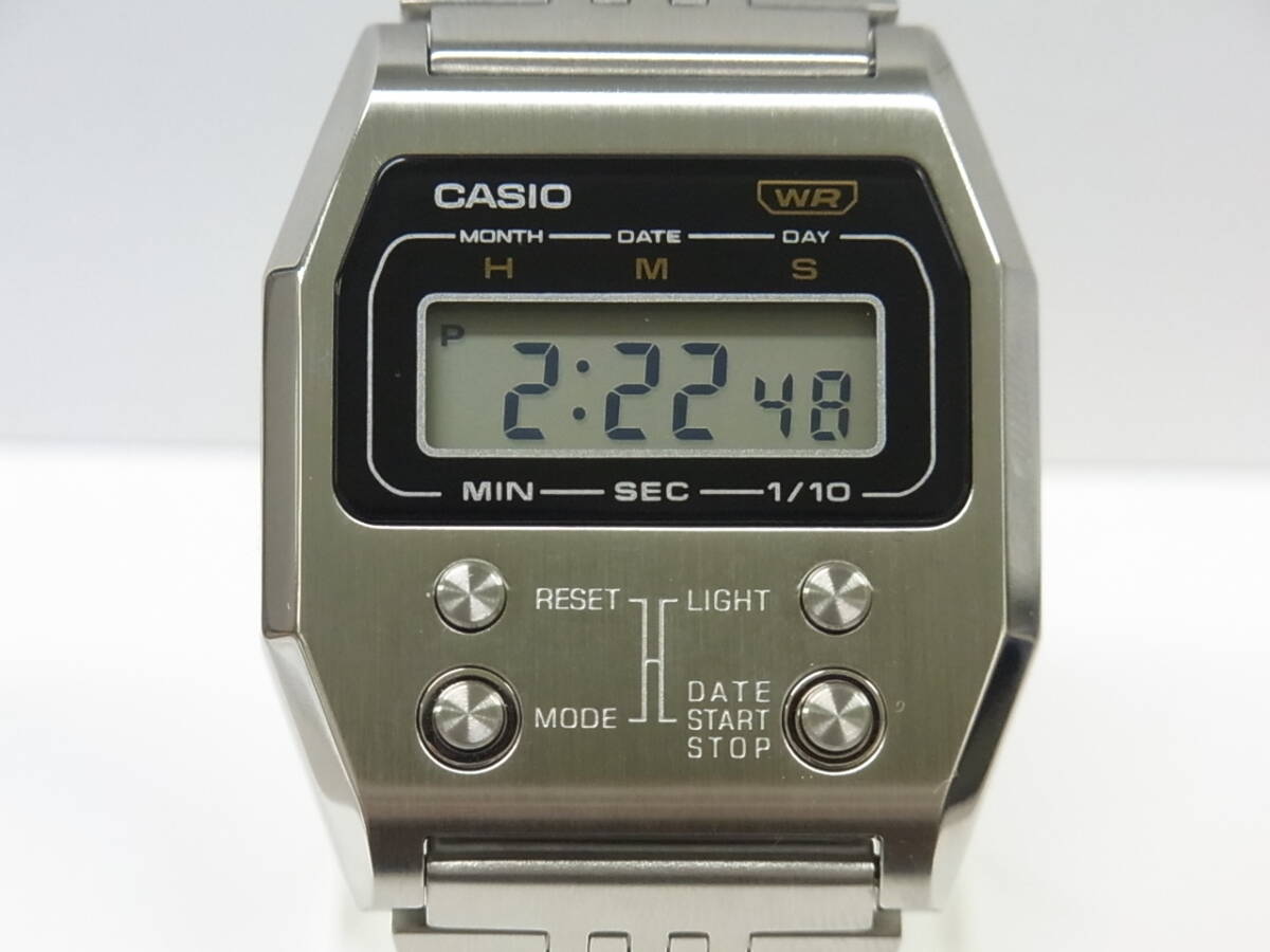 【未使用!2024年3月購入 保証期間内】カシオ PREMIUMシリーズ A1100D-1JF 52QS-14B 復刻モデル SS QZ フロントボタン チープカシオの画像1