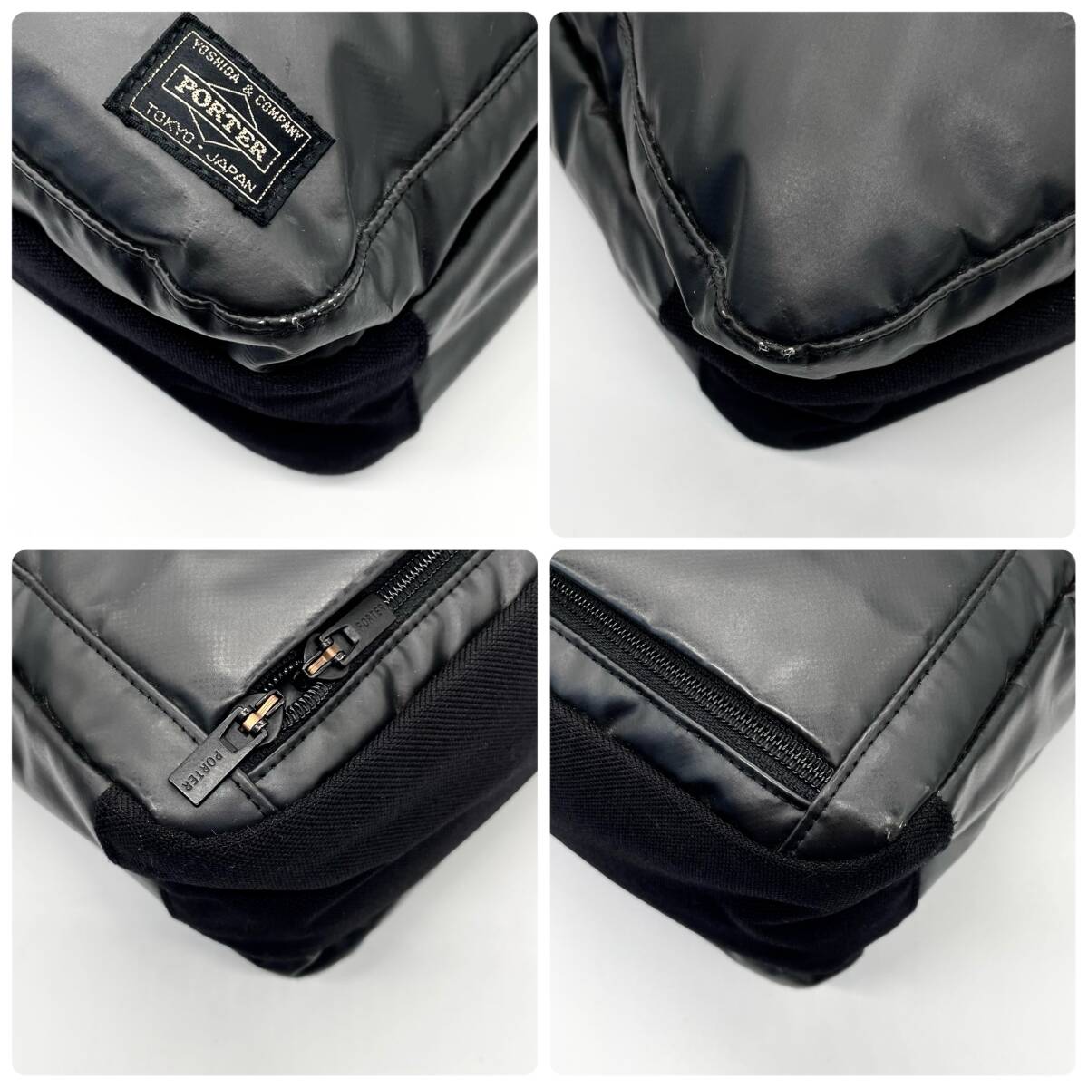 極美品 2way ポーター PORTER 吉田カバン メンズ ビジネスバッグ ブリーフケース ショルダー ハンド デバイス 黒 ブラック A4可能 大容量の画像7