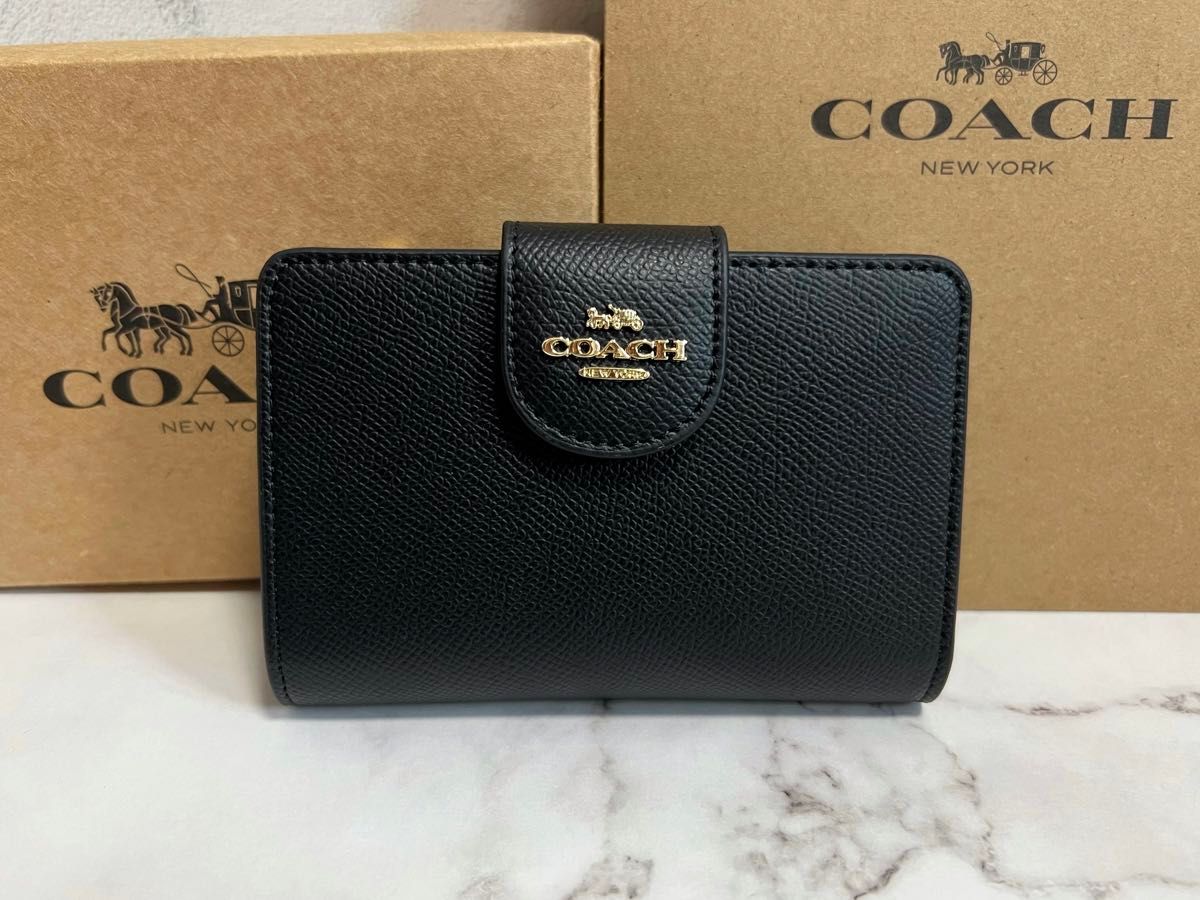  COACH 二つ折り財布 メンズ レディース 財布 コーチ 小銭入れ