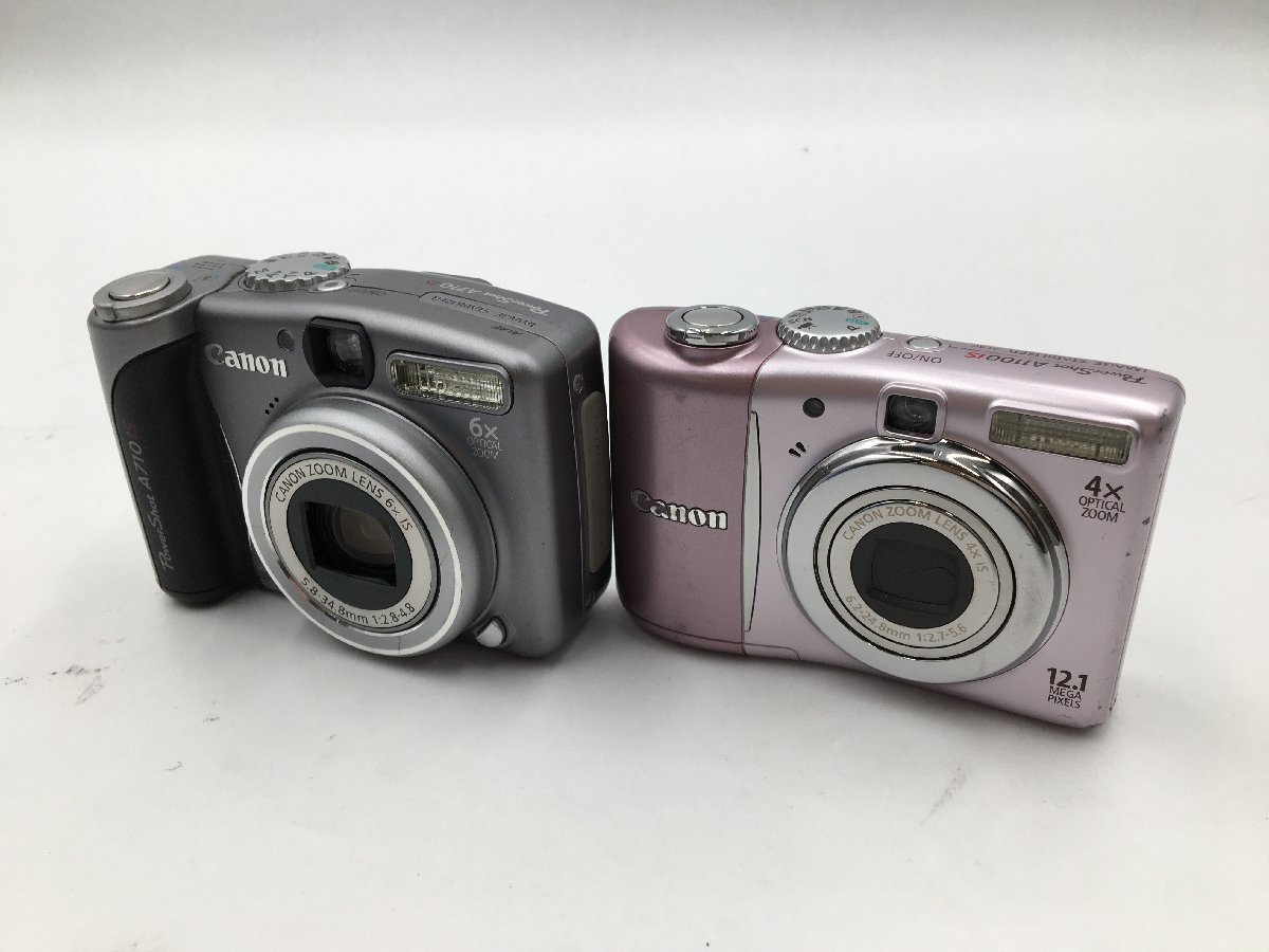 ♪▲【Canon キヤノン】コンパクトデジタルカメラ 2点セット PowerShot A710 IS/A1100 IS まとめ売り 0311 8_画像1