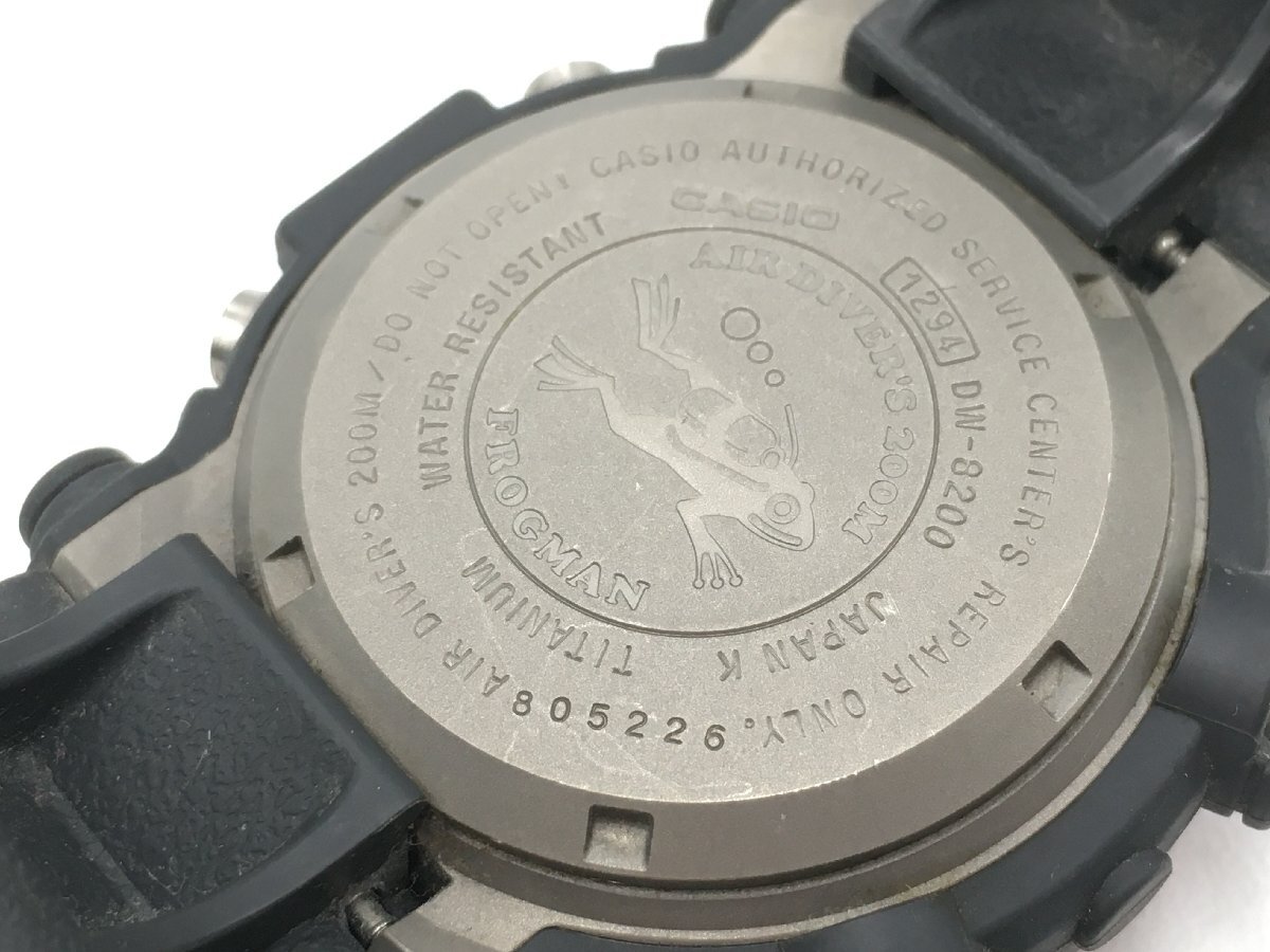 ♪▲【CASIO カシオ】G-SHOCK FROGMAN ブラック文字盤 デジタル腕時計 DW-8200 0329 15_画像6