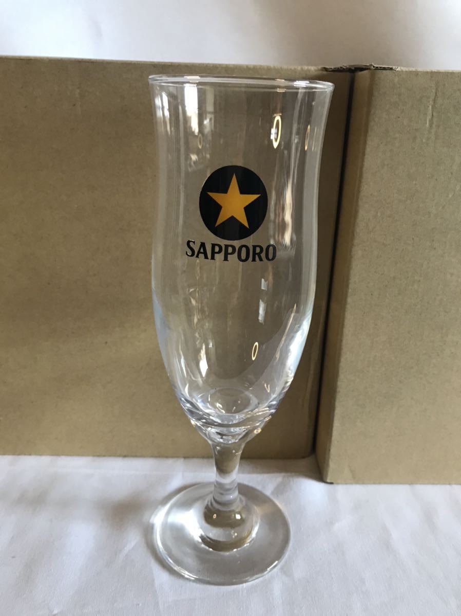 ビアグラス SAPPORO サッポロ380型足付ビヤグラス 未使用品12脚_画像2